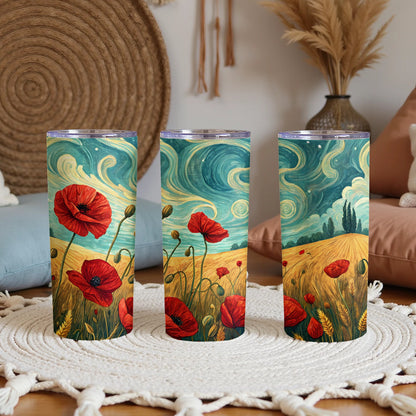 Colorful Field and Sky Landscape Design Tumbler