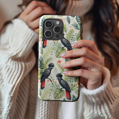 Tropical Parrot and Greenery Design Phone Case