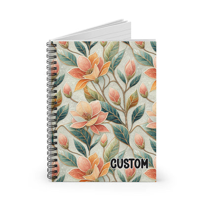 Custom Floral Design Journal for Personalized Writing