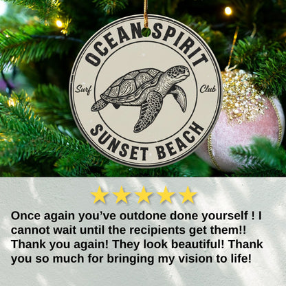 Ocean Spirit Surf Club Sunset Beach ornament product type