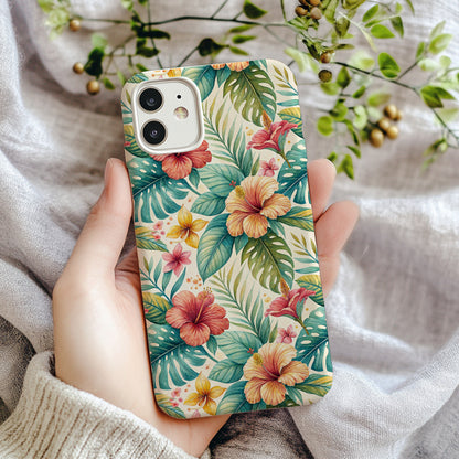 Tropical Floral Pattern Phone Case for Stylish Protection