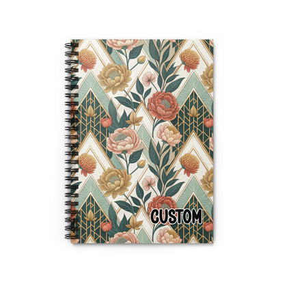 Floral Chevron Pattern Custom Notebook Product