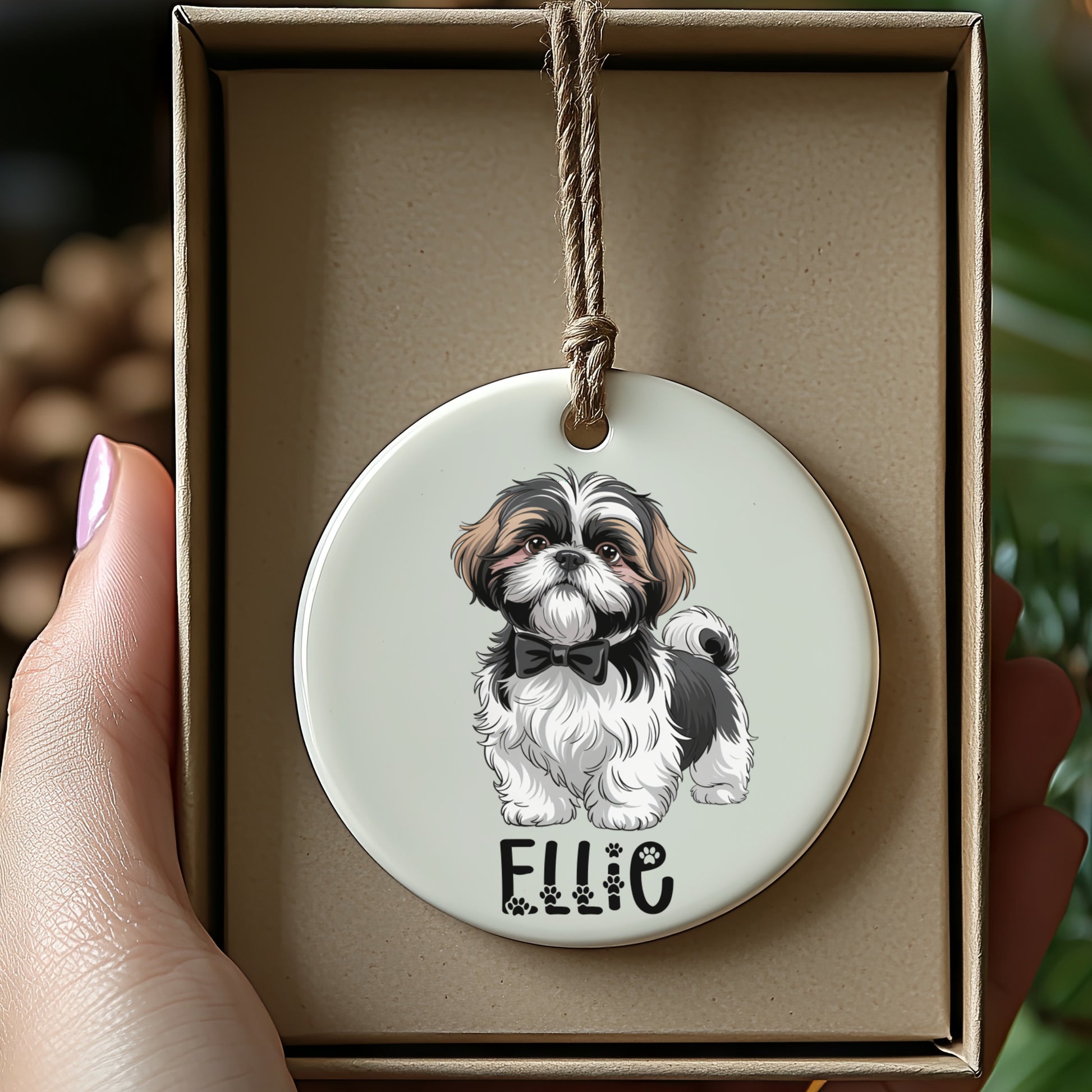 Personalized Cute Dog Hanging Ornament product type
