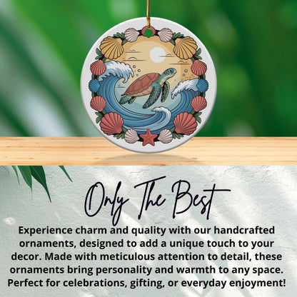 Beautifully Detailed Turtle and Shells Ornament product