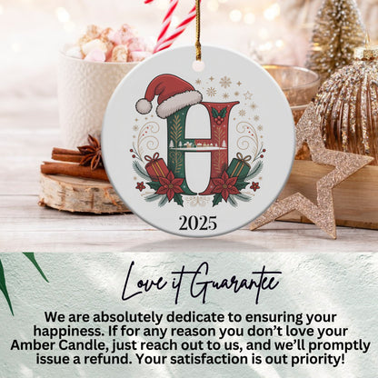 Personalized G Initial Christmas Ornament 2025 product type