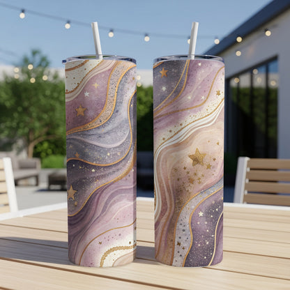 Galaxy Stars and Waves Pattern Tumbler Cup