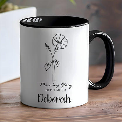 Morning Glory September Deborah Personalized Mug