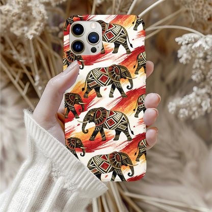 Tribal Elephant Graphic Design for Custom Phone Case - Walk Greener