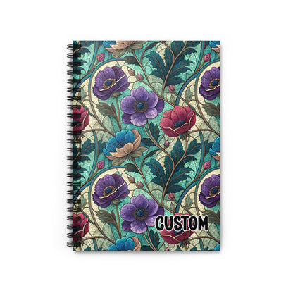 Custom Floral Design Spiral Bound Notebook