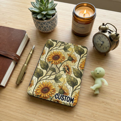 Custom Sunflower Pattern Design Notebook Cover