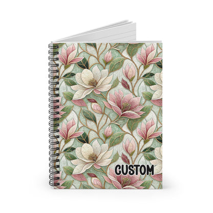 Custom Floral Pattern Spiral Bound Notebook