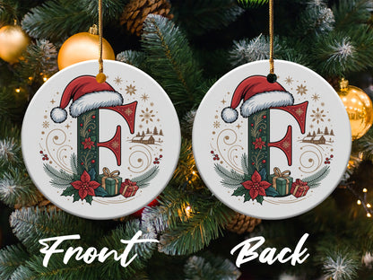 Festive Holiday Ornament with E Monogram product