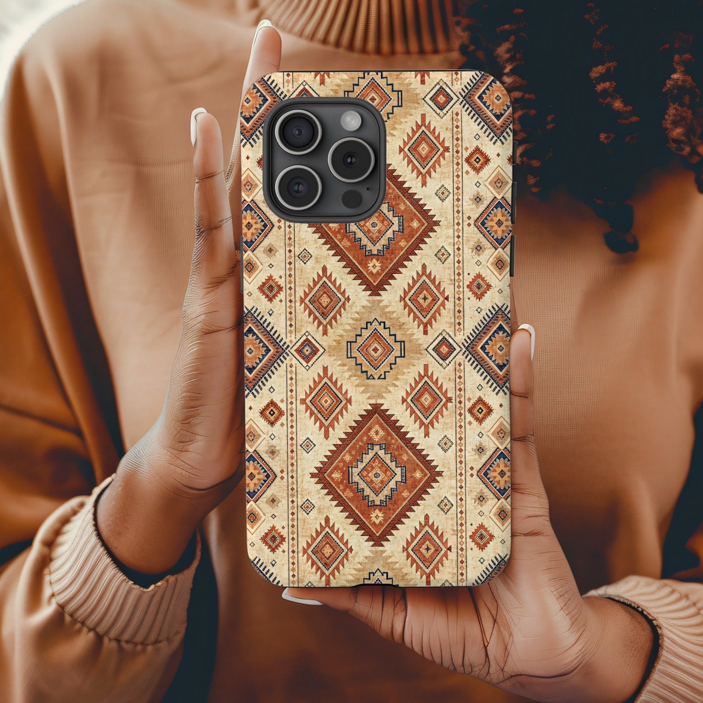 Vibrant Geometric Patterned Phone Case for Stylish Look