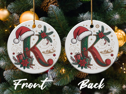 Festive Christmas Ornament With Initial K product type