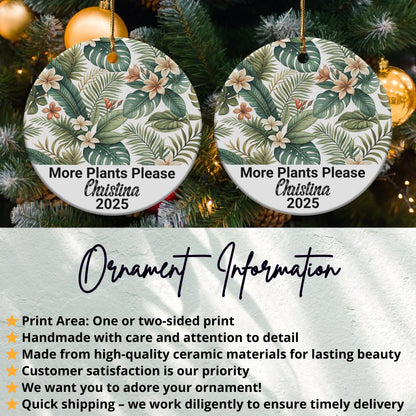 More Plants Please Personalized Ornament product