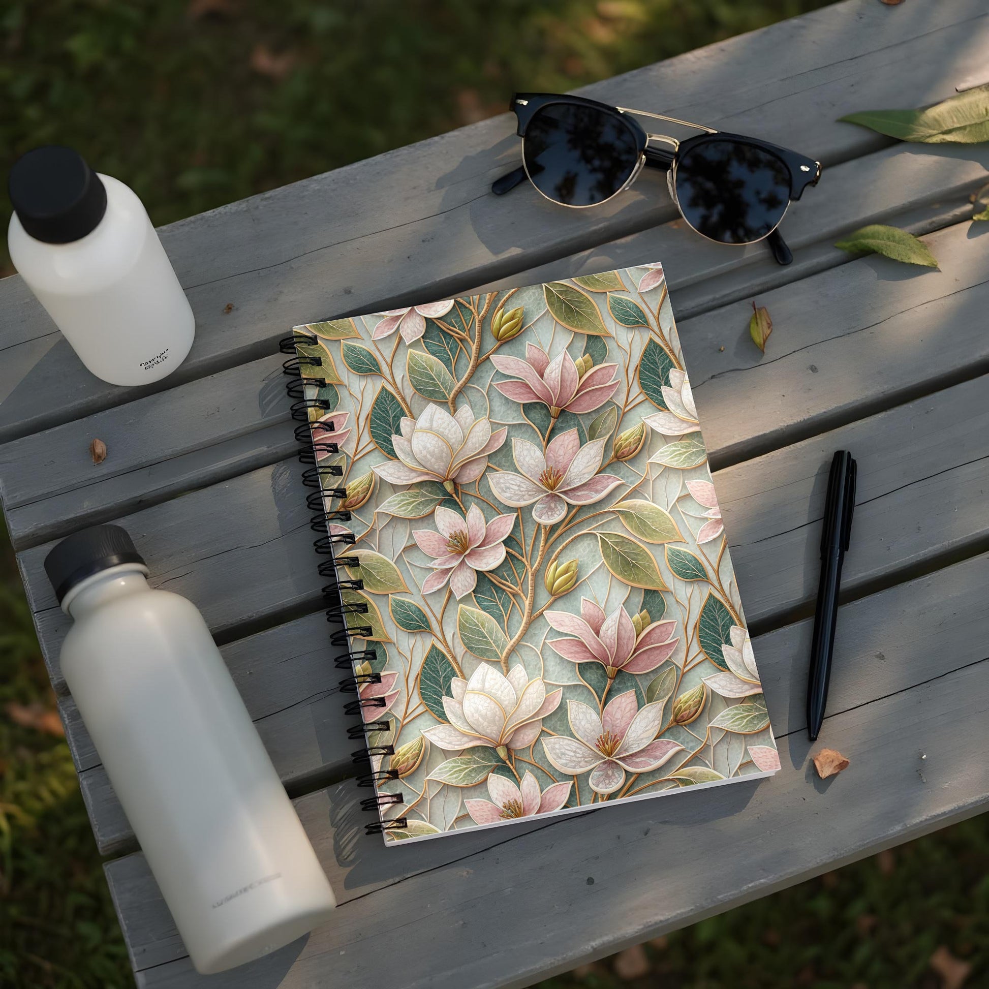 Floral Themed Spiral Notebook for Personal Journaling