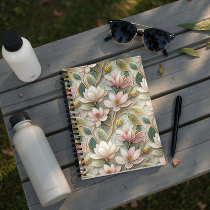 Floral Themed Spiral Notebook for Personal Journaling
