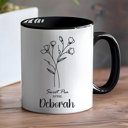 Sweet Pea April Deborah Personalized Mug Gift