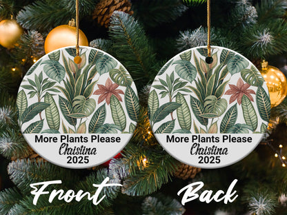 Personalized More Plants Please 2025 Ornament product