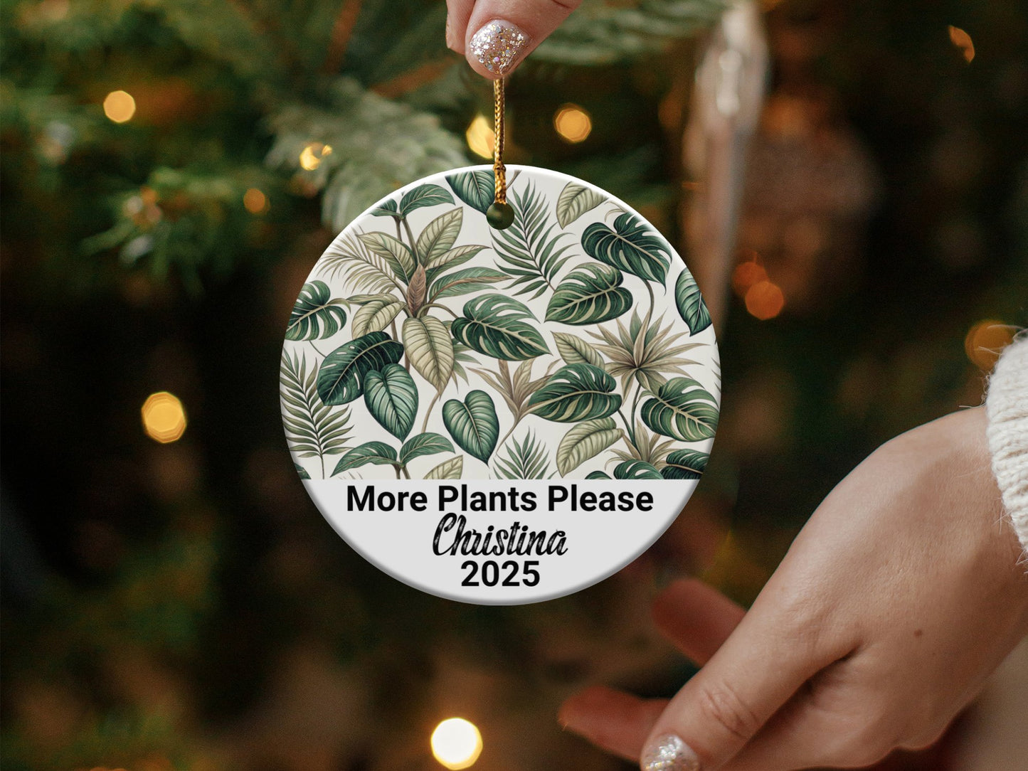 Personalized More Plants Please Ornament product