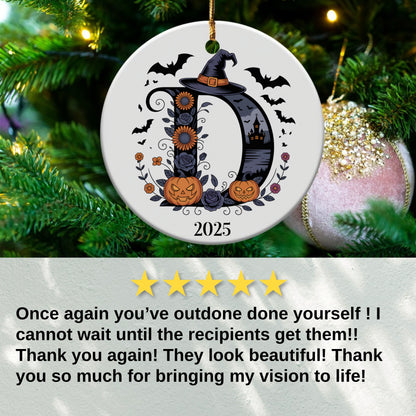 Personalized Halloween Monogram Ornament product