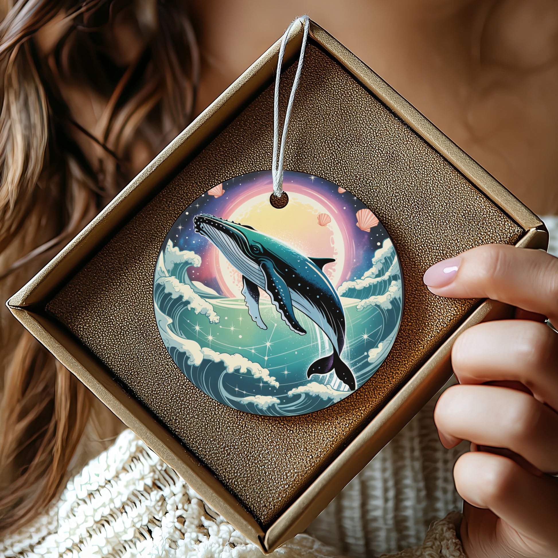 Beautiful Whale Design Hanging Ornament product