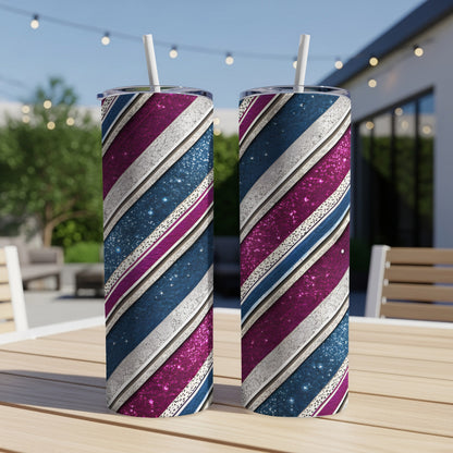 Colorful Striped Pattern Tumbler for Stylish Hydration