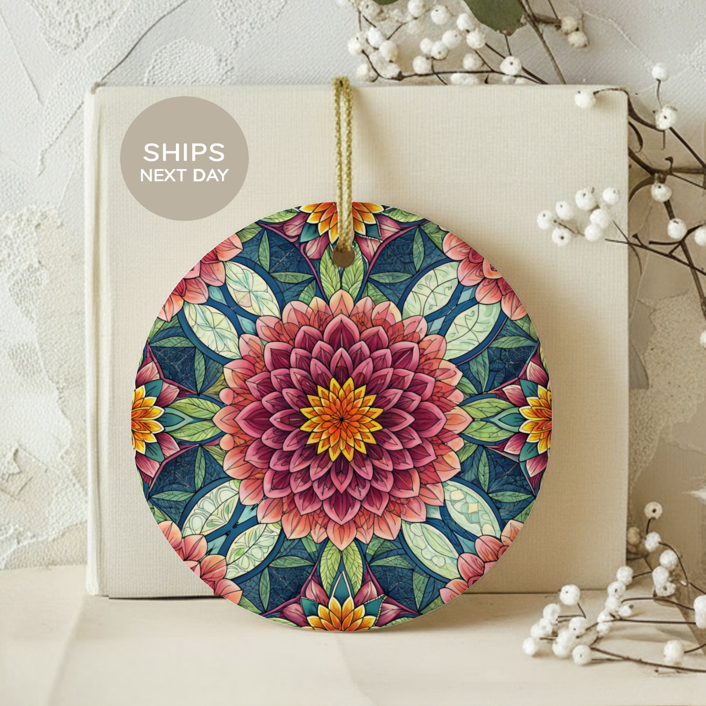 Vibrant Mandala Wall Hanging Ornament Ships Next Day
