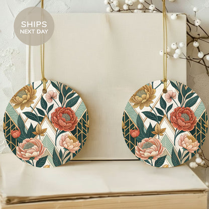 Floral Pattern Decorative Holiday Hanging Ornament