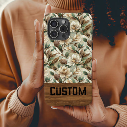 Customizable Floral Patterned Phone Case