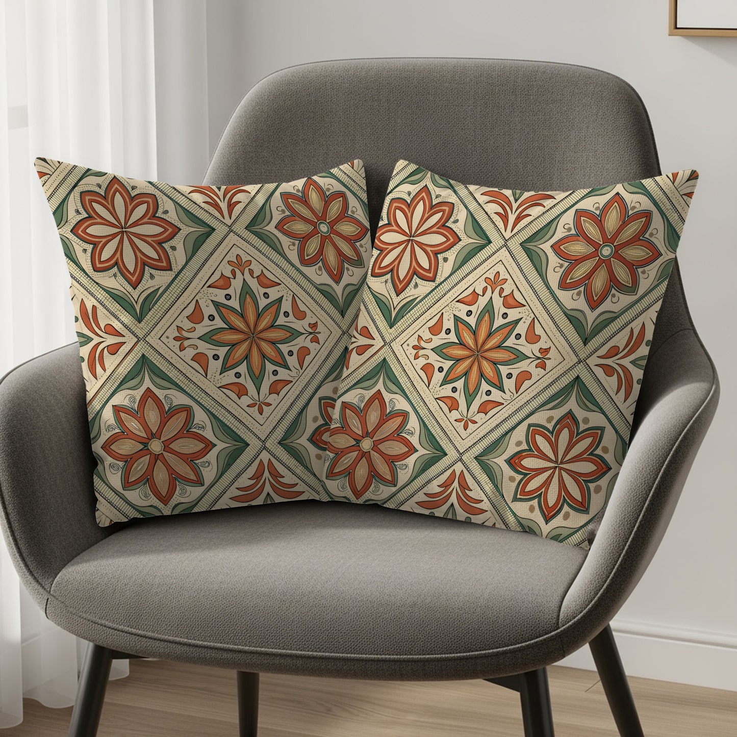Vibrant Floral Medley Seamless Pattern Decorative Pillows & Pillow Cases - Walk Greener
