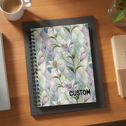 Custom Floral Design Spiral Bound Notebook