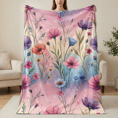 Pastel Watercolor Floral Pattern Summer Time Spring Design - Walk Greener