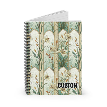 Custom Elegant Floral Pattern Design Notebook