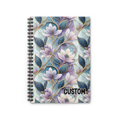 Custom Elegant Floral Design Spiral Notebook