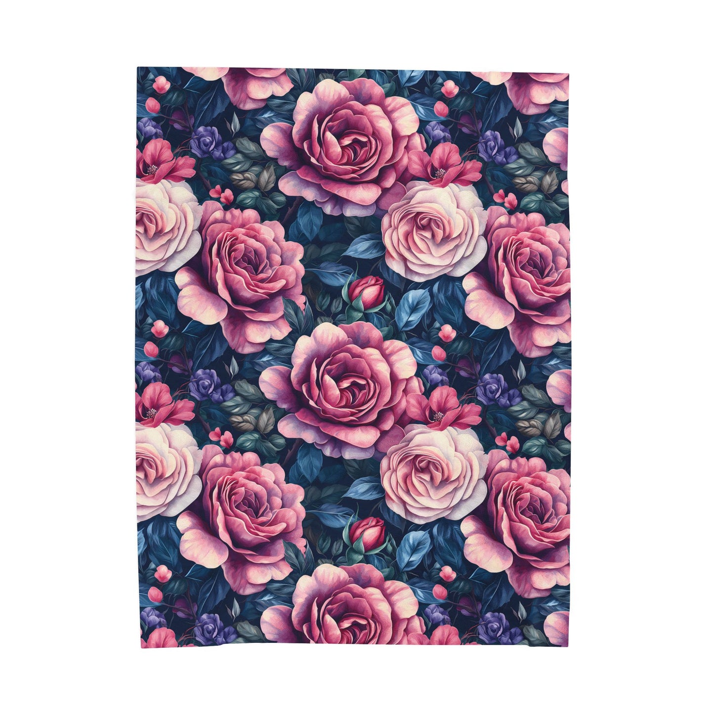 Floral Velveteen Plush Blanket - Cozy Home Decor for Floral Lovers