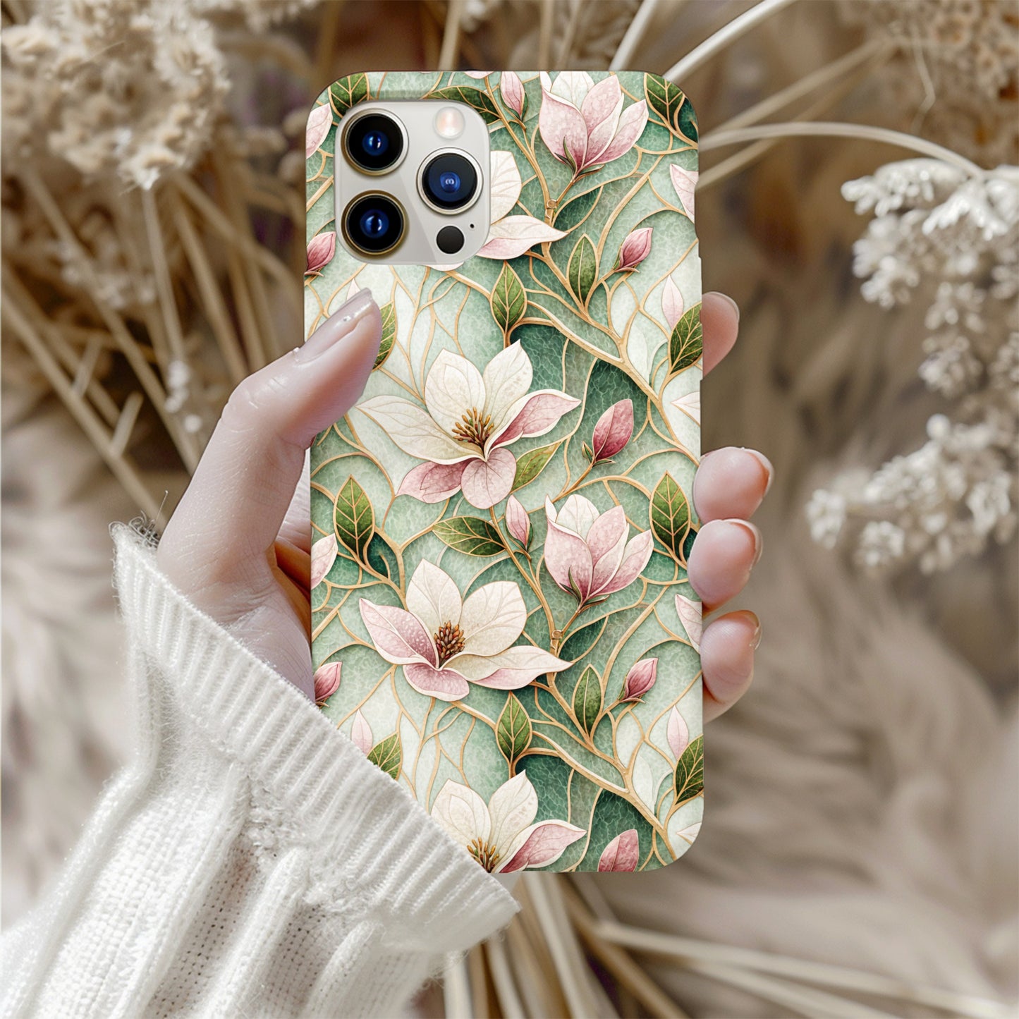 Elegant Floral Pattern Phone Case for Stylish Look