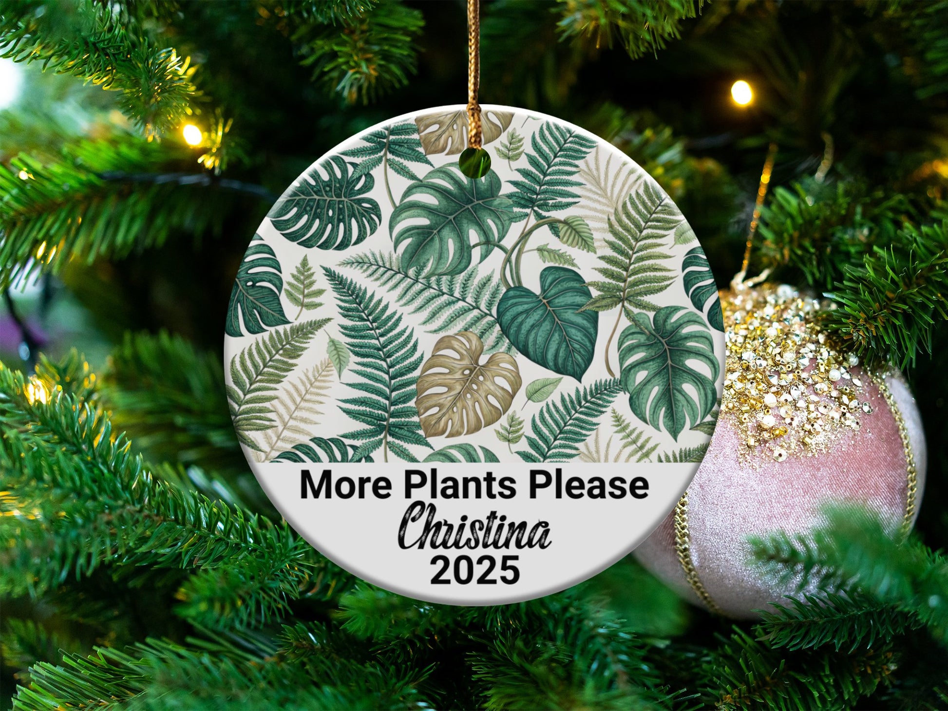 More Plants Please Christina 2025 Christmas ornament product
