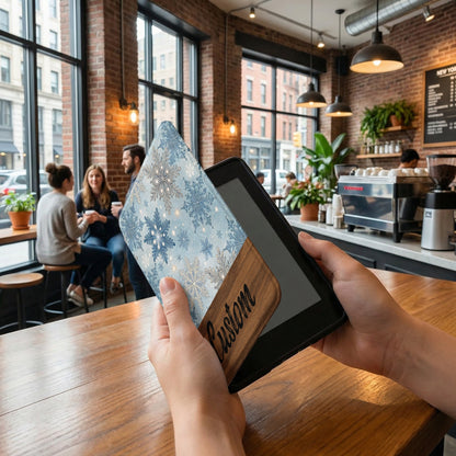 Custom Snowflake Print Protective Tablet Cover