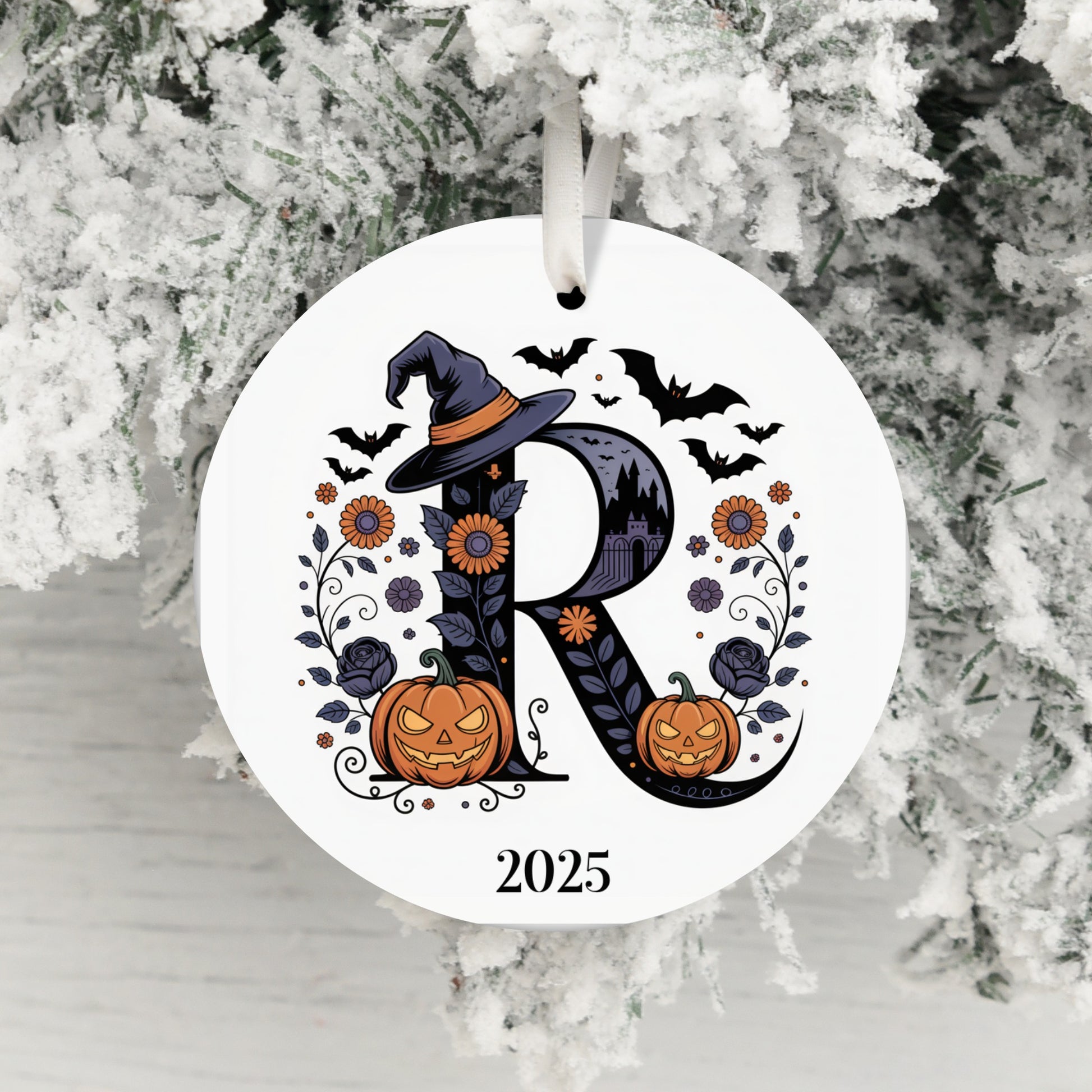 Personalized 2025 Halloween Pumpkin Ornament product