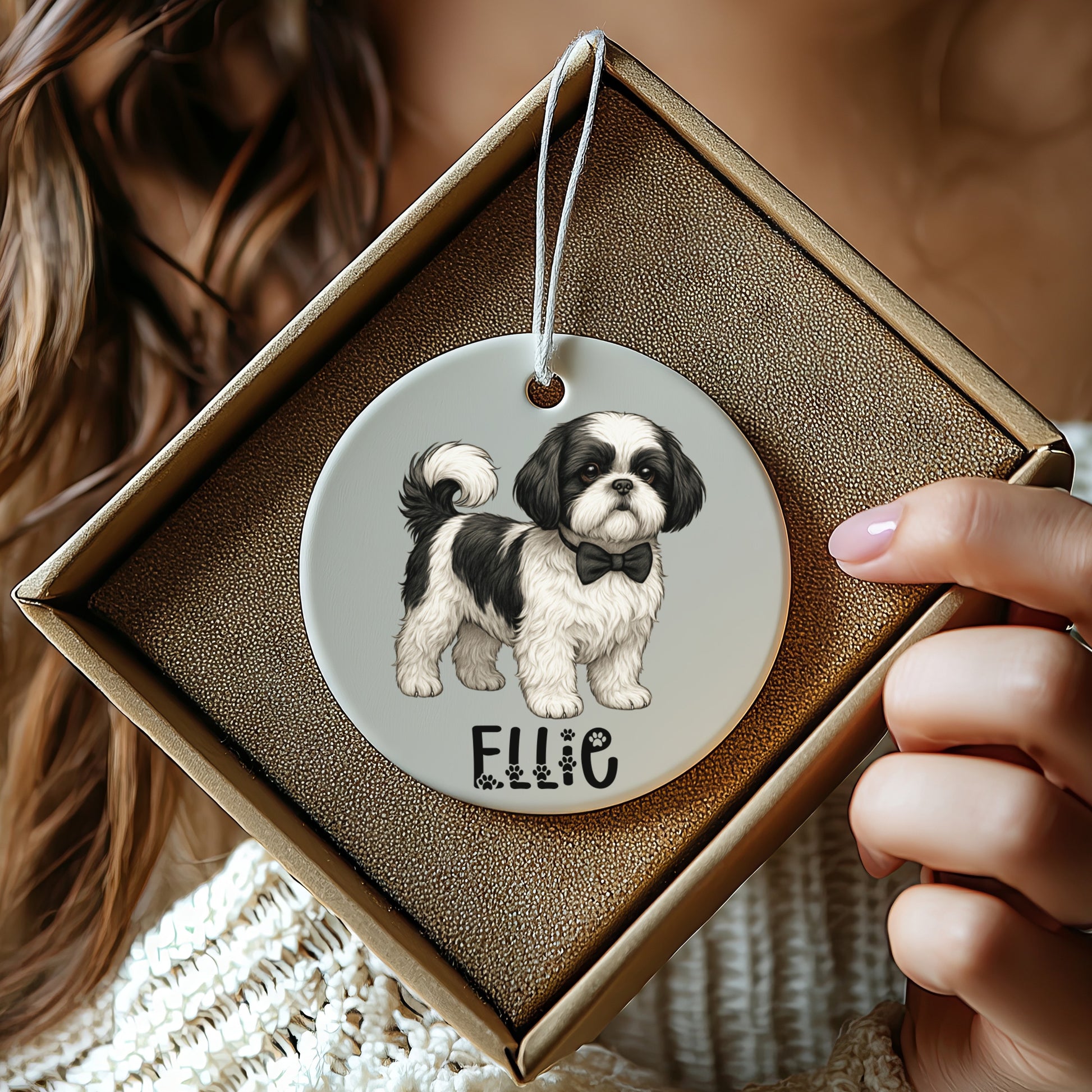 Personalized Dog Illustration Ornament Gift Product