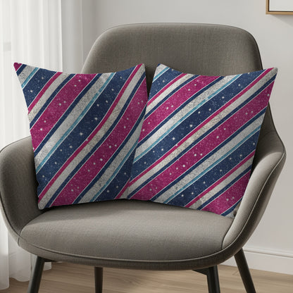 Striped Stars Throw Pillows for Home Decor Pillow Set