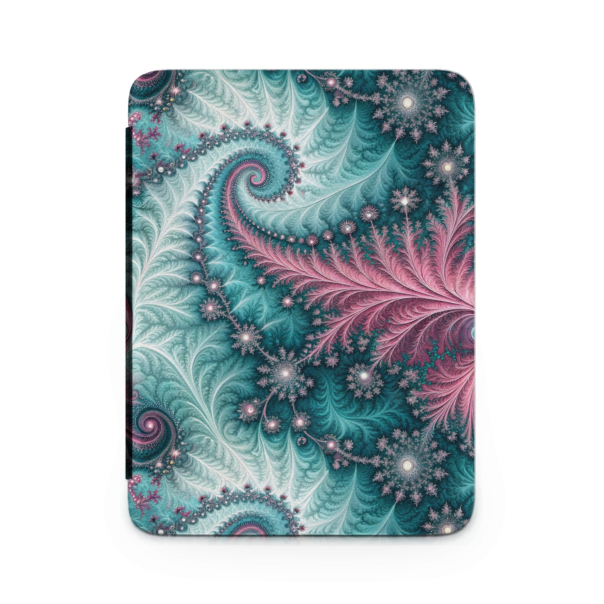 Fractal Inspired Turquoise and Pink Design Case