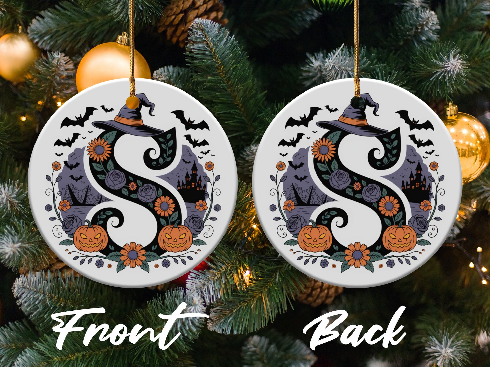 Halloween Monogram S Ornament Holiday Decoration product