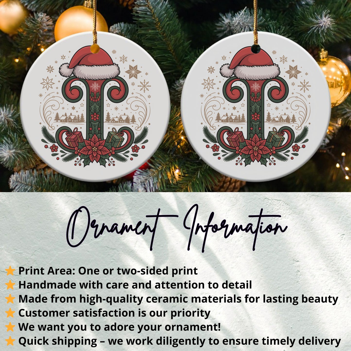 Santa Hat Holiday Ornament Colorful Decorative product