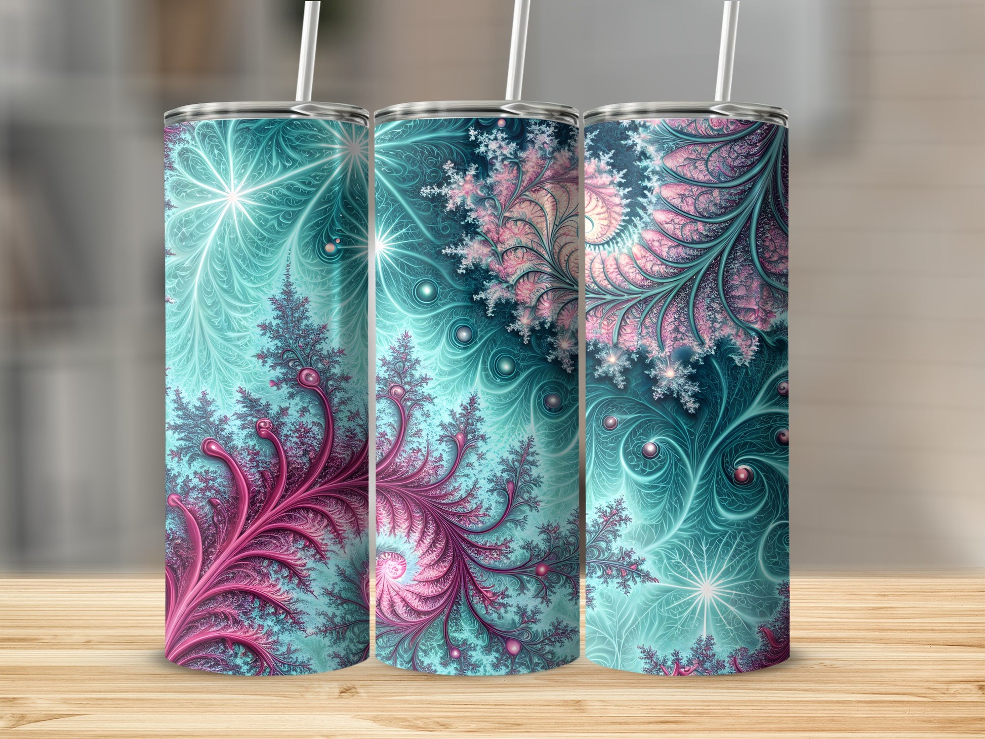 Mesmerizing Fractal Art Design Insulated Tumbler Product