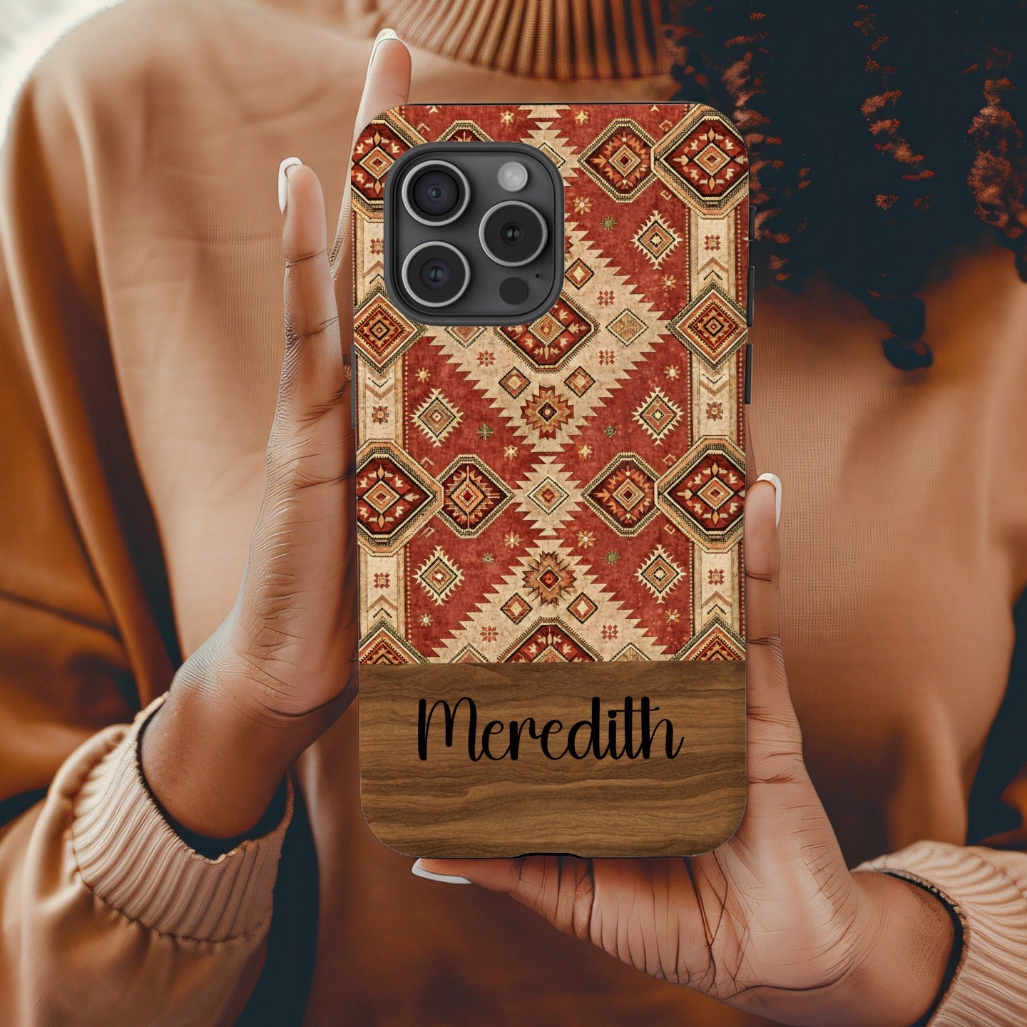 Meredith Personalized Geometric Pattern Phone Case