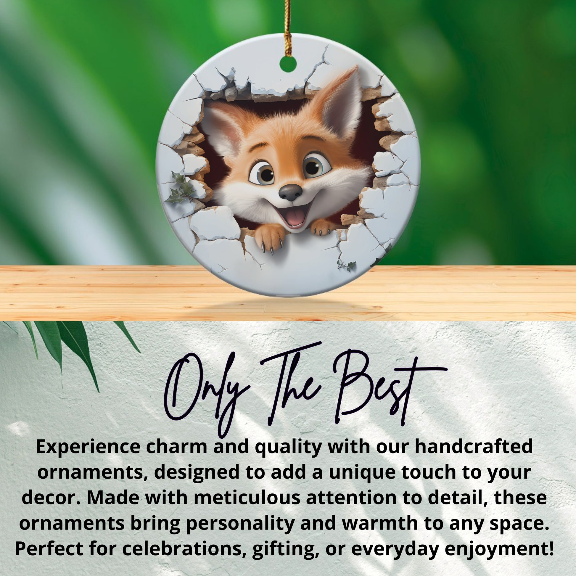 Adorable Fox Face Wall Hanging Ornament product
