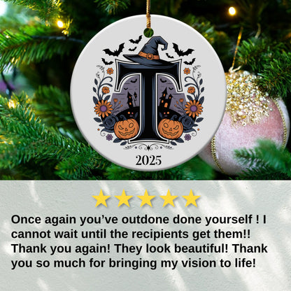 Personalized Witch Monogram Halloween Ornament product