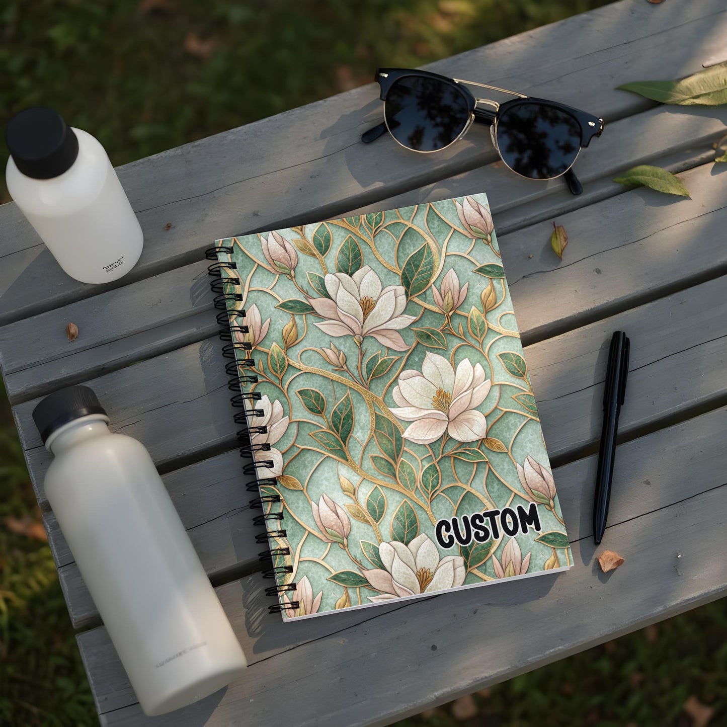 Beautifully Illustrated Custom Floral Notebook